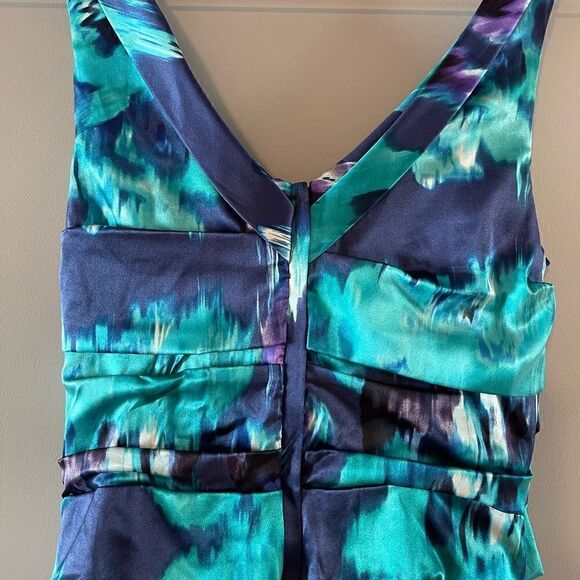 Express Silk Blend Sleeveless Ruched Dress - Picture 5 of 9